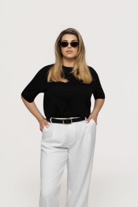 T-SHIRT BALANCE CZARNY 