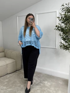 SWETER VIBI NIEBIESKI