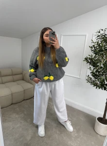 SWETER LEMON SZARY