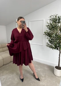 SUKIENKA SHAPE BORDO